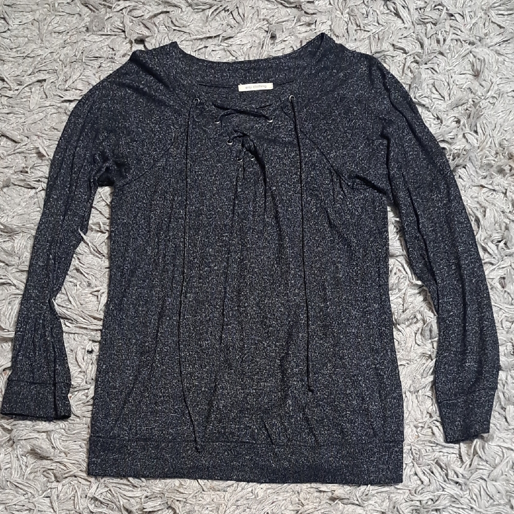 Lace-Up Shimmer Knit Sweater!